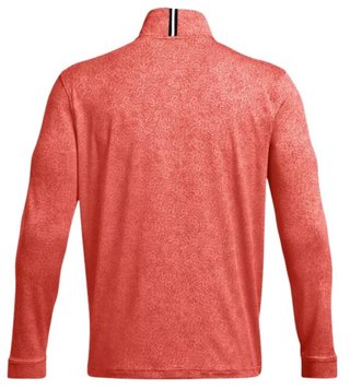 Under Armour Playoff Printed 1/4 Zip felpa da uomo, coho/red solstice/black