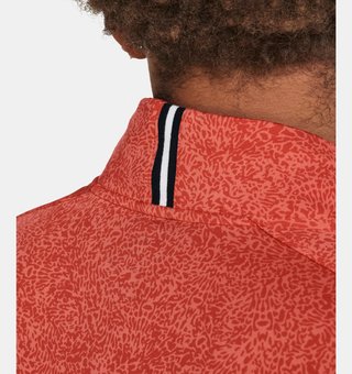 Under Armour Playoff Printed 1/4 Zip felpa da uomo, coho/red solstice/black