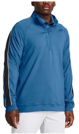 Under Armour Storm Midlayer 1/2 Zip felpa da uomo, photon blue/midnight navy/white