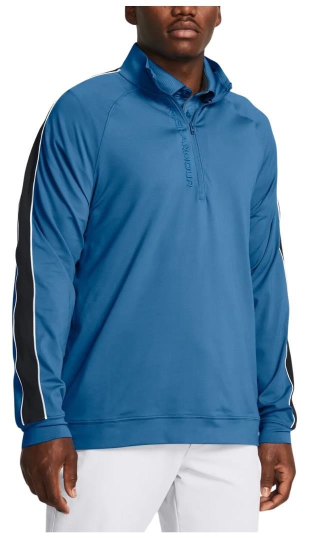 Under Armour Storm Midlayer 1/2 Zip felpa da uomo, photon blue/midnight navy/white