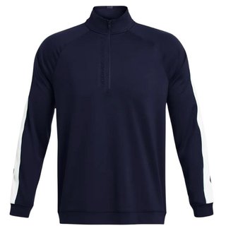 Under Armour Storm Midlayer 1/2 Zip felpa uomo, midnight navy/matrix green/white