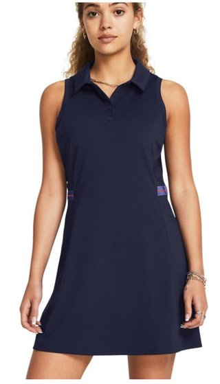 Under Armour Empower golf dress 2024 da donna, midnight navy/starlight