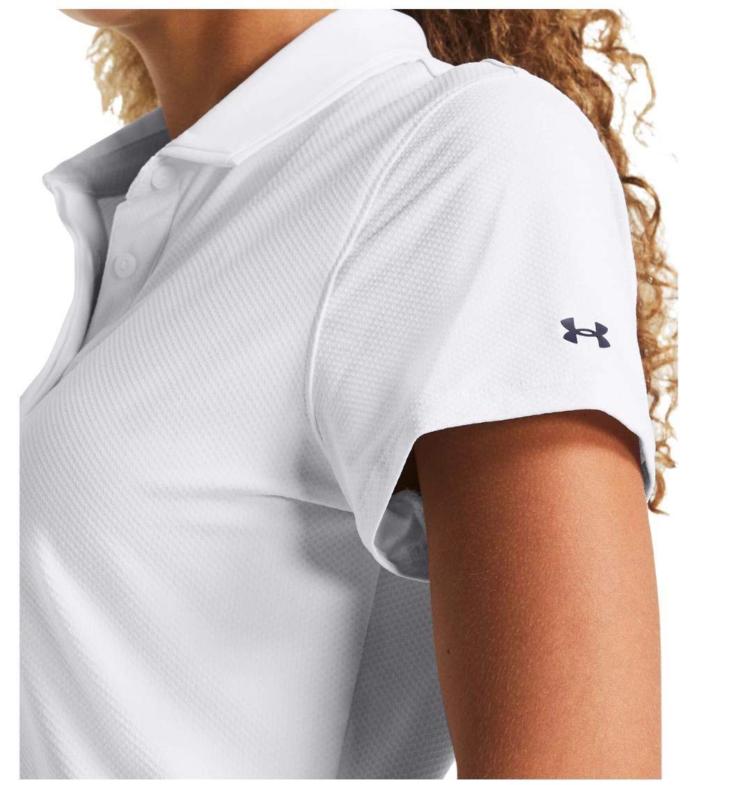 Under Armour Iso-Chill polo da donna, bianco/midnight navy