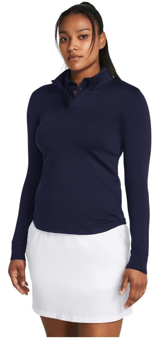 Under Armour Playoff 1/4 Zip felpa donna, midnight navy/white