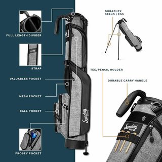 Sunday Golf Loma pencil bag, nero opaco