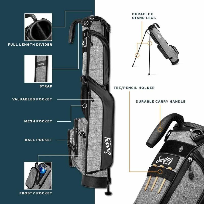 Sunday Golf Loma pencil bag, nero opaco