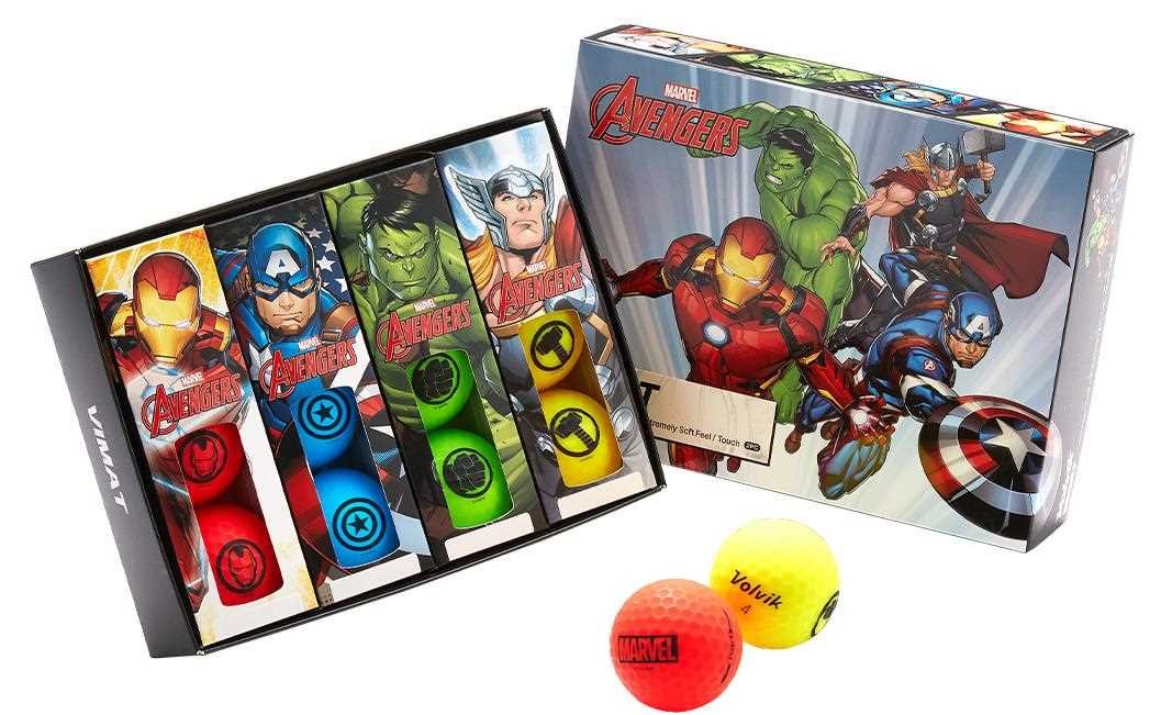 Volvik VIMAX MARVEL AVENGERS palline da golf, mix colours