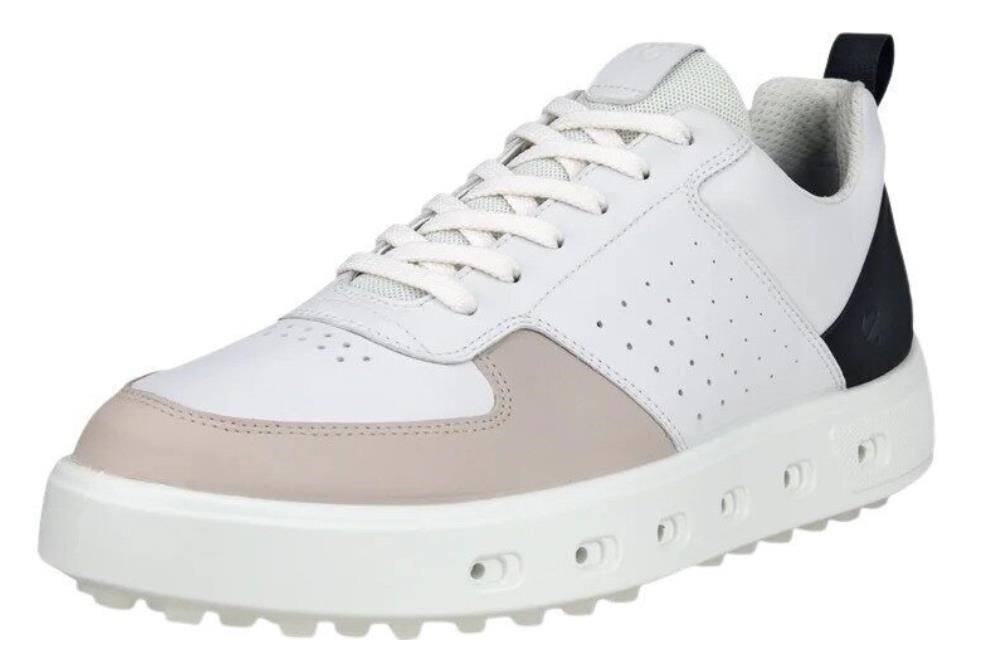 Ecco Street 720 scarpe da golf uomo, bianco/nero/ghiaia