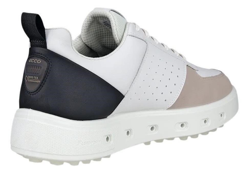 Ecco Street 720 scarpe da golf uomo, bianco/nero/ghiaia