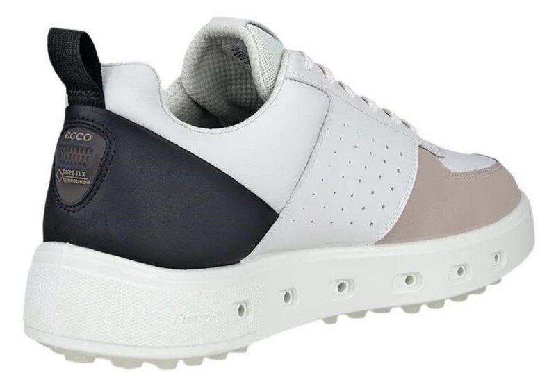 Ecco Street 720 scarpe da golf uomo, bianco/nero/ghiaia