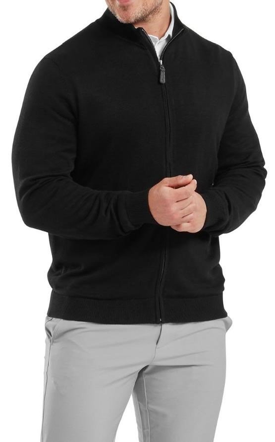 FootJoy Drirelease Full-Zip Lined maglione da uomo, nero