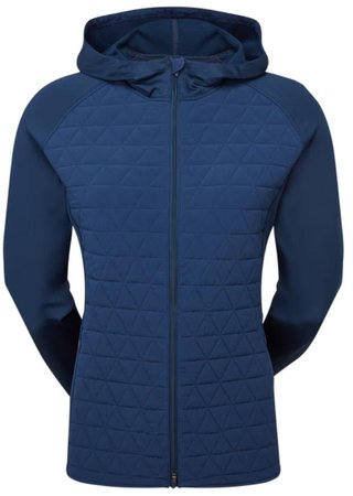 FootJoy ThermoSeries Hybrid felpa con cappuccio da donna, floral tonal navy