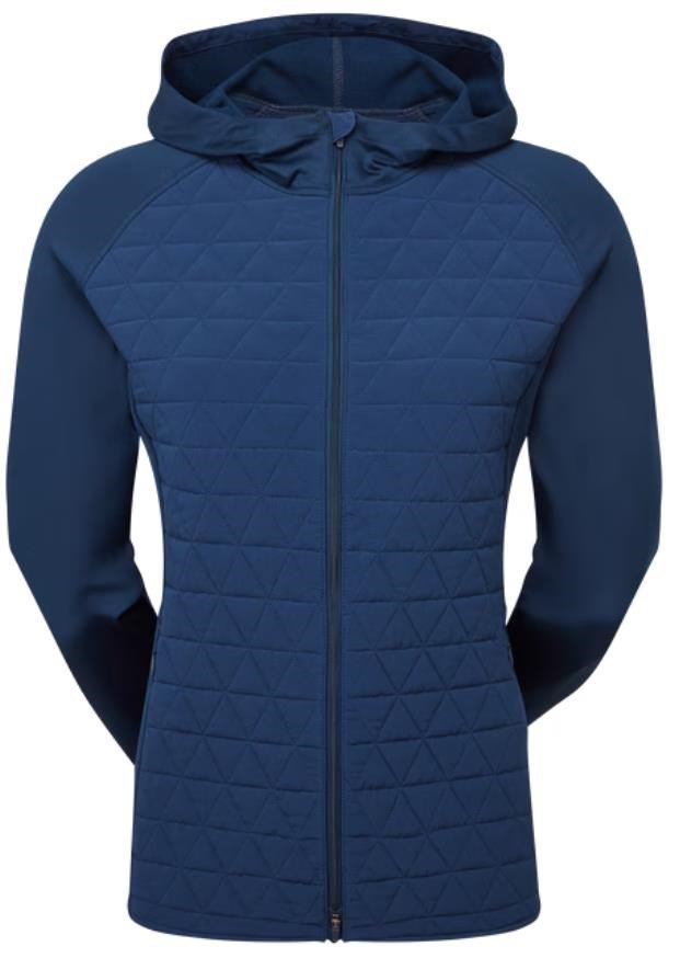 FootJoy ThermoSeries Hybrid felpa con cappuccio da donna, floral tonal navy