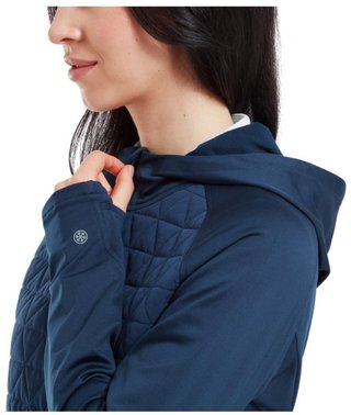 FootJoy ThermoSeries Hybrid felpa con cappuccio da donna, floral tonal navy