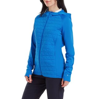 FootJoy ThermoSeries Hybrid felpa con cappuccio da donna, floral tonal blue