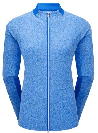 FootJoy Full-Zip Space Dye Thermal Midlayer felpa da donna, blu/acqua