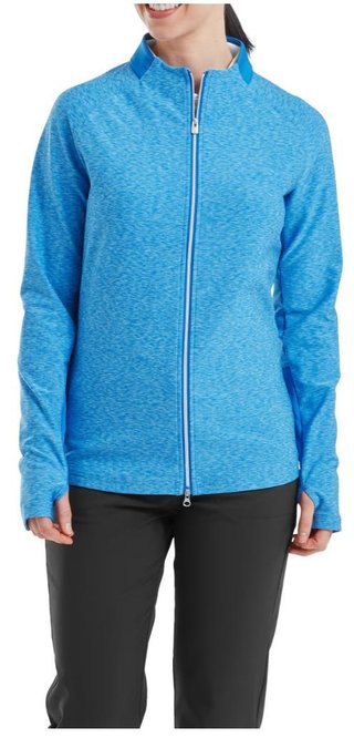 FootJoy Full-Zip Space Dye Thermal Midlayer felpa da donna, blu/acqua