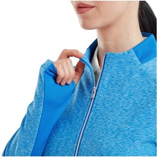 FootJoy Full-Zip Space Dye Thermal Midlayer felpa da donna, blu/acqua