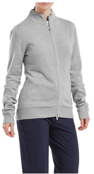 FootJoy Drirelease Full-Zip Lined maglione da donna, grigio