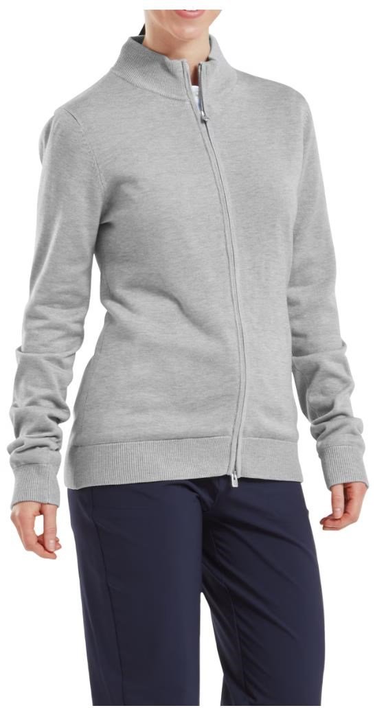 FootJoy Drirelease Full-Zip Lined maglione da donna, grigio