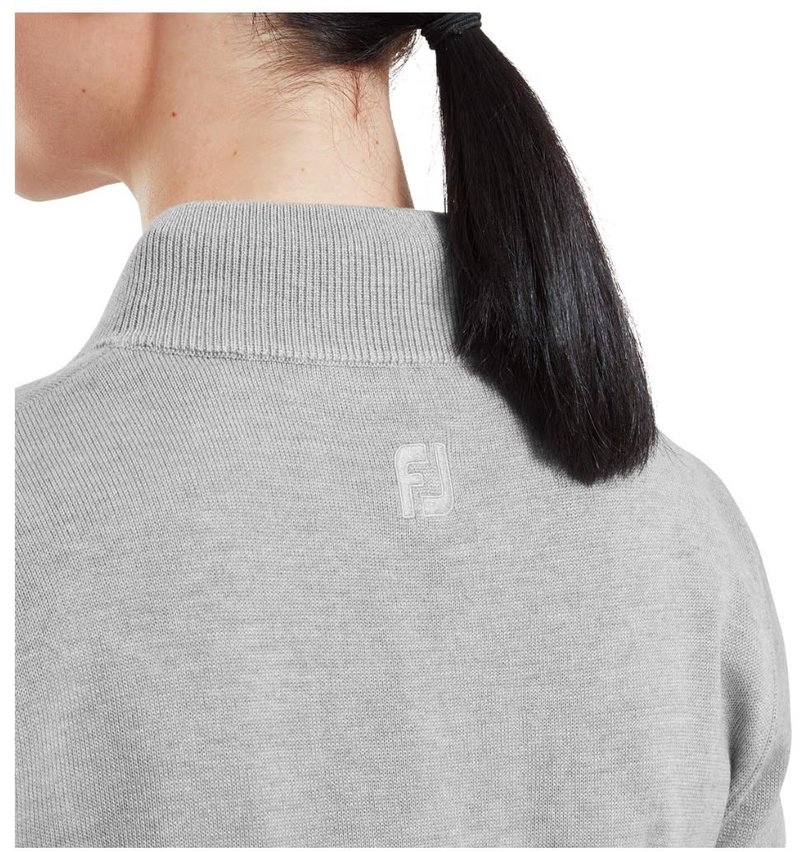FootJoy Drirelease Full-Zip Lined maglione da donna, grigio
