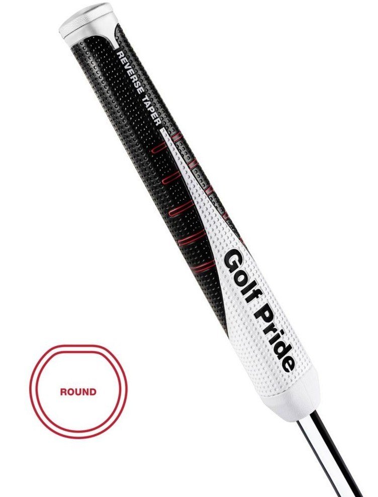 Golf Pride Reverse Taper putter grip, Round Large, cappuccio rosso