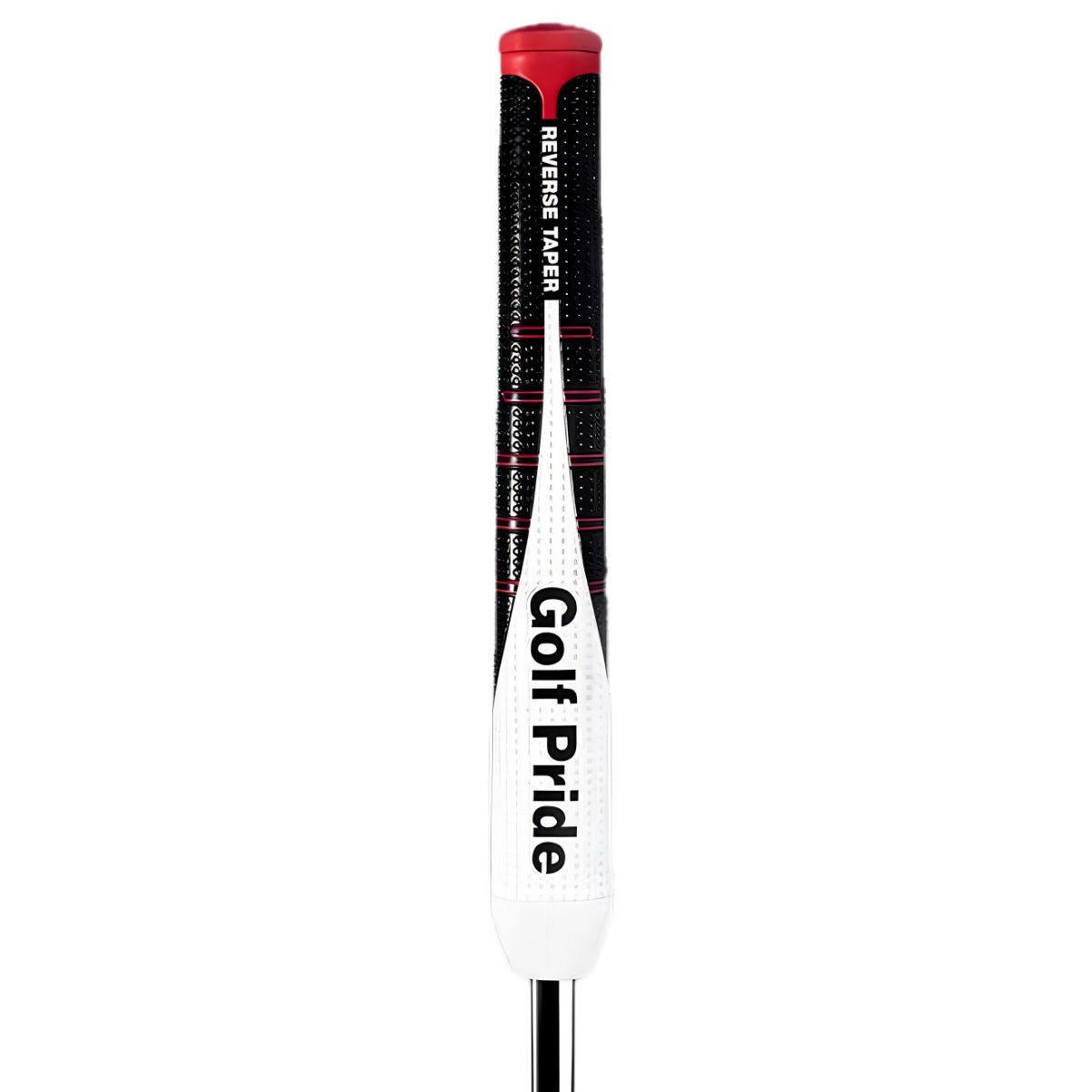 Golf Pride Reverse Taper putter grip, FLAT MEDIUM, cappuccio rosso