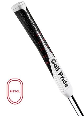 Golf Pride Reverse Taper putter grip PISTOL MEDIUM, cappuccio rosso