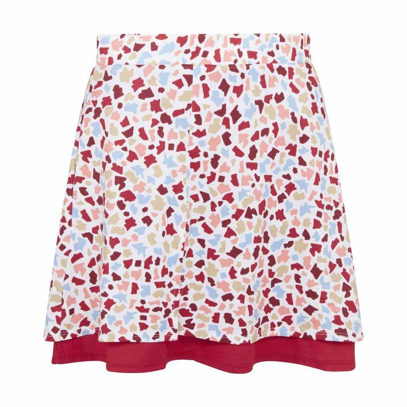 Callaway 17" Mosaic Print Flounce skort donna, brilliant white