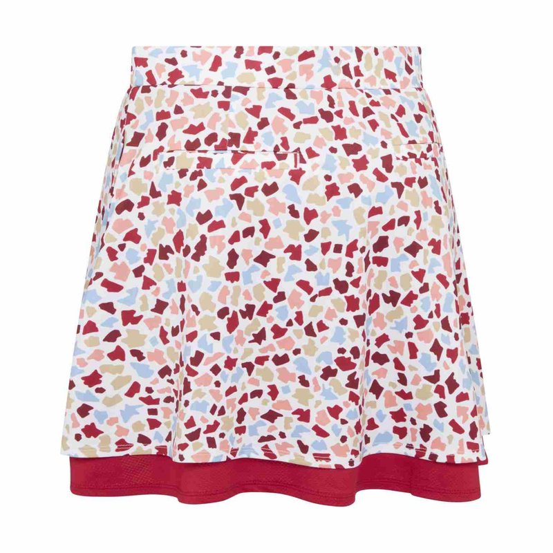 Callaway 17" Mosaic Print Flounce skort donna, brilliant white