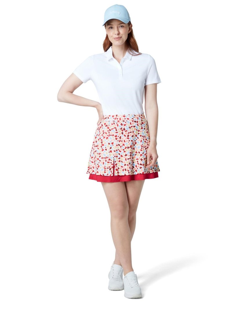 Callaway 17" Mosaic Print Flounce skort donna, brilliant white