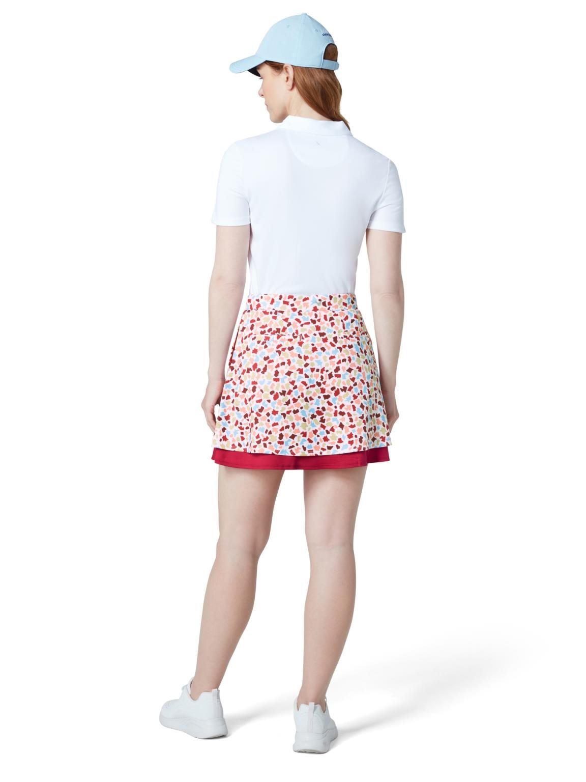 Callaway 17" Mosaic Print Flounce skort donna, brilliant white