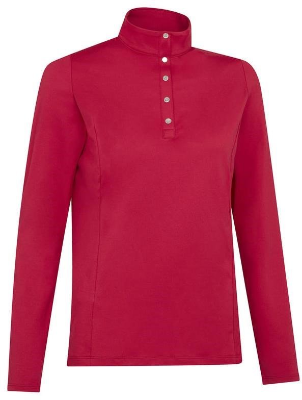 Callaway Thermal Longsleeve Fleece Back Jersey polo da donna, persian red