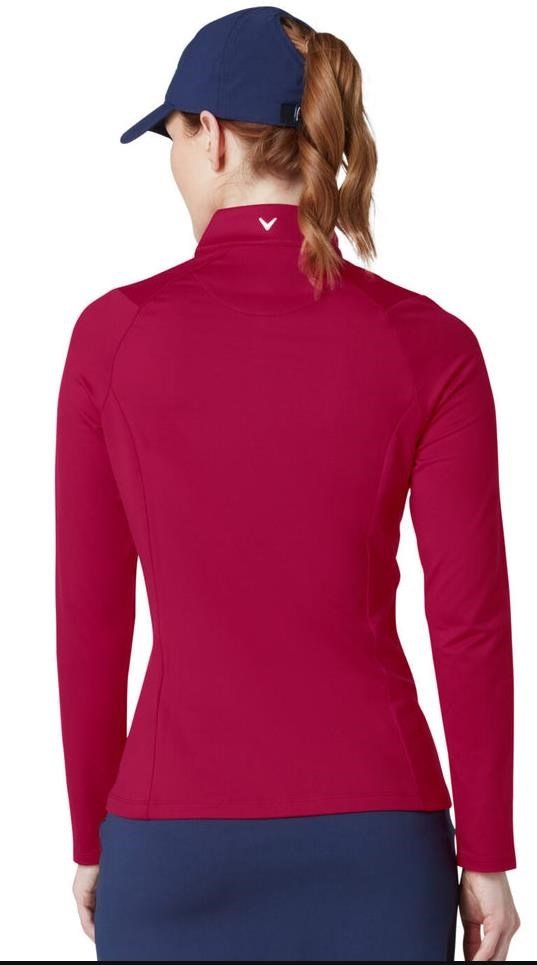 Callaway Thermal Longsleeve Fleece Back Jersey polo da donna, persian red