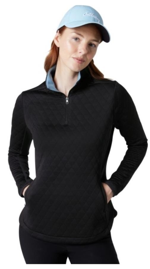 Callaway Quilted Fleece 1/4Zip felpa donna, caviar