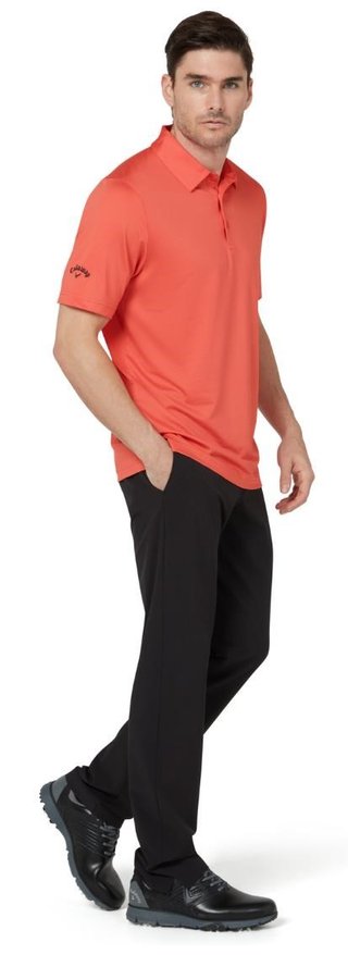 Callaway Swing Tech Tour Fit Solid polo da uomo, spiced coral