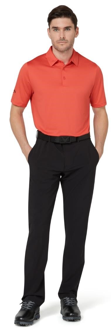 Callaway Swing Tech Tour Fit Solid polo da uomo, spiced coral