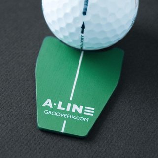 GrooveFix A-Line segnapalla e ausilio per l'allineamento del putting, verde
