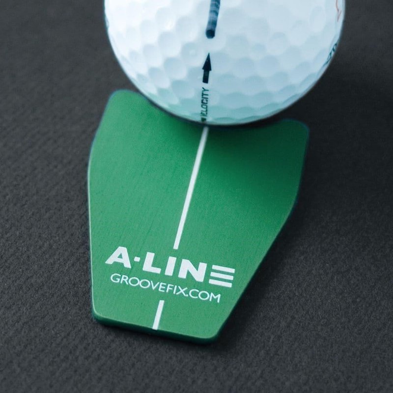 GrooveFix A-Line segnapalla e ausilio per l'allineamento del putting, verde