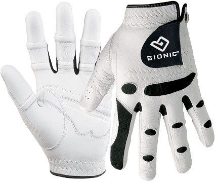 Bionic StableGrip guanto da golf uomo, bianco