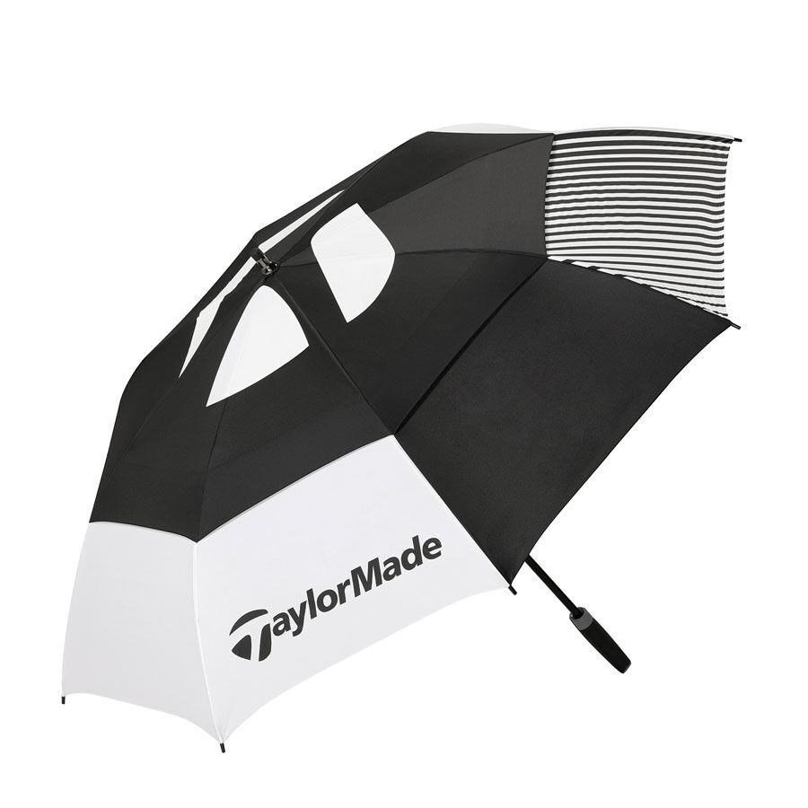 TaylorMade 64" Tour Double Canopy ombrello, nero/bianco