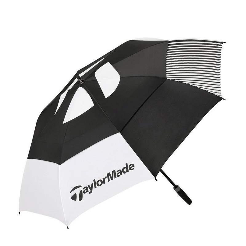TaylorMade 64" Tour Double Canopy ombrello, nero/bianco