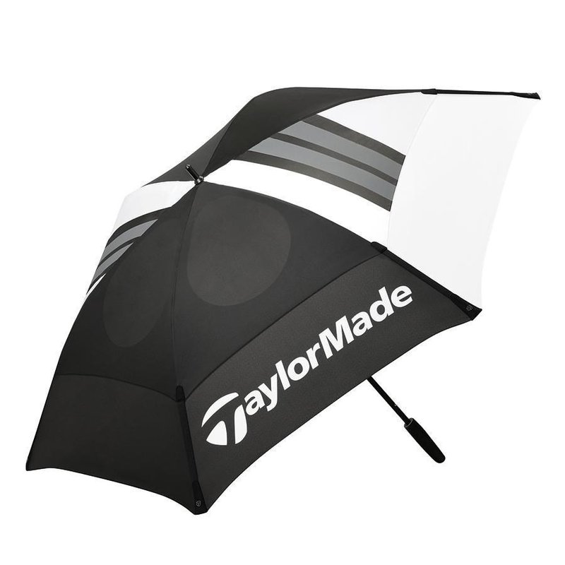 TaylorMade 68" Tour Double Canopy ombrello, nero/bianco