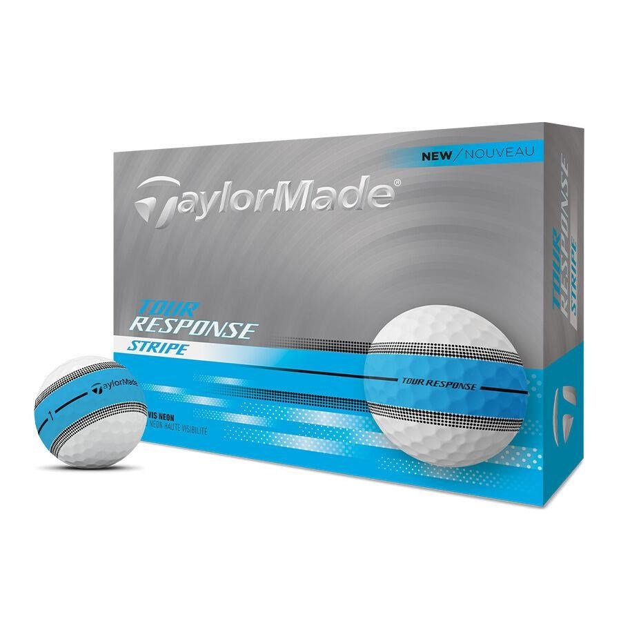 TaylorMade Tour Response Neon Stripe 2025 palline da golf (12 palline), blu