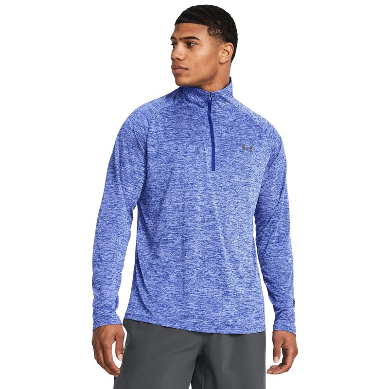 Under Armour Tech 2.0 1/2 Zip maglia a maniche lunghe da uomo, royal white