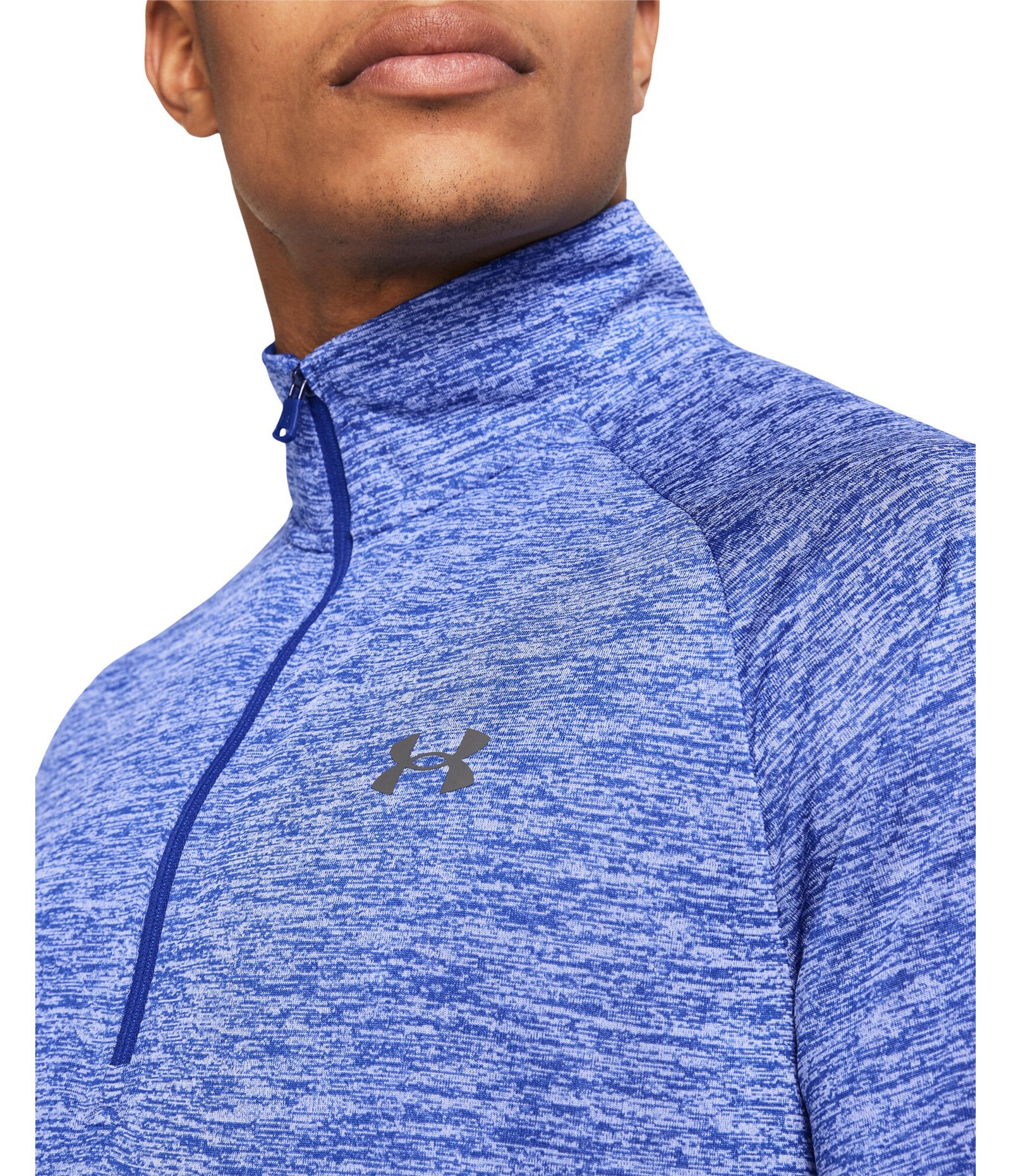 Under Armour Tech 2.0 1/2 Zip maglia a maniche lunghe da uomo, royal white