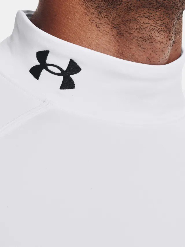 Under Armour CG Armour Fitted Mock da uomo t-shirt, bianca