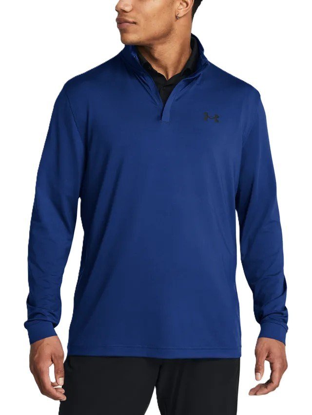 Under Armour Playoff 1/4 Zip felpa da uomo, tech blue/black