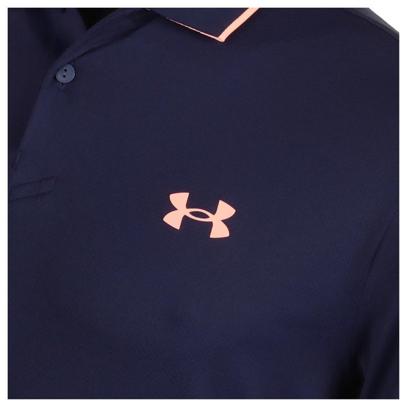 Under Armour Iso-Chill polo da uomo, midnight navy/flare orange
