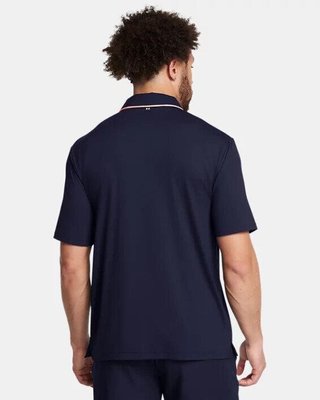 Under Armour Iso-Chill polo da uomo, midnight navy/flare orange